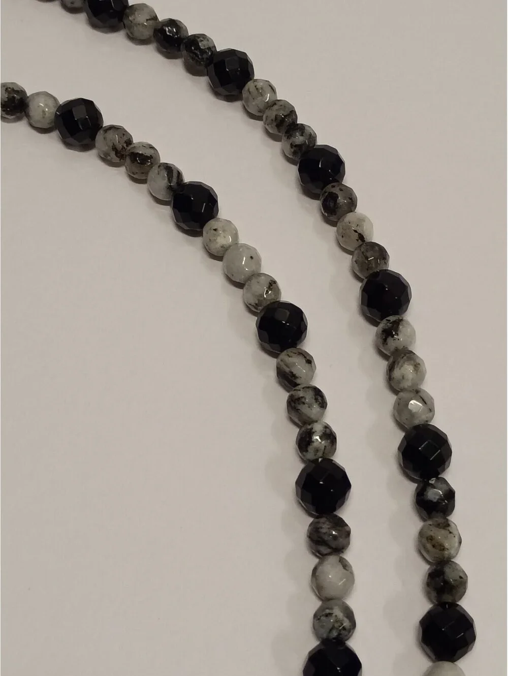 925 Sterling Silver Jay King Desert Rose Necklace Black Onyx & Zebra Agate 48